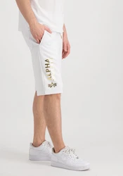 Alpha Industries Sweatshorts Basic Short AI Foil Print Weiß/Creme/Dunkelblau