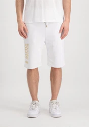 Alpha Industries Sweatshorts Basic Short AI Foil Print Weiß/Creme/Dunkelblau