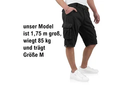 Indicode Cargoshorts Kjeld Schwarz/Dunkelblau/Khaki