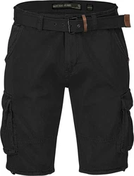 Indicode Cargoshorts Kjeld Schwarz/Dunkelblau/Khaki