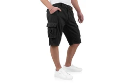 Indicode Cargoshorts Kjeld Schwarz/Dunkelblau/Khaki