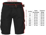 Indicode Cargoshorts Kjeld Schwarz/Dunkelblau/Khaki