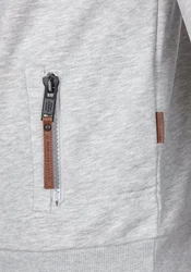 naketano Sweatshirt Kapuzenpullover Pimp braun/graumeliert