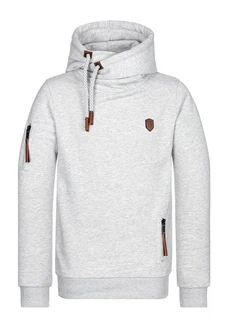 naketano Sweatshirt Kapuzenpullover Pimp braun/graumeliert