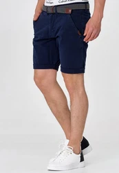 Indicode Chinoshorts Caedmon Dunkelblau/Blau