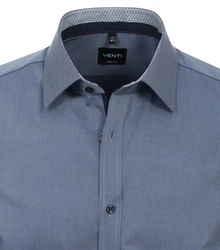VENTI Businesshemd Body Fit Dunkelblau/Blau/Grau