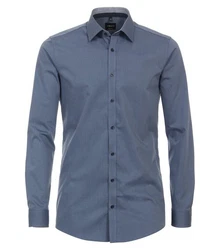 VENTI Businesshemd Body Fit Dunkelblau/Blau/Grau