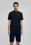 HECHTER PARIS Poloshirt mit Kontrastpiping am Kragen Dunkelblau/Blau/Mischfarben