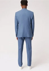 Roy Robson Hosenanzug Slim Fit Blau/Hellblau