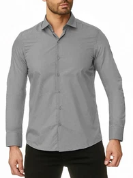 Langarmhemd Herren Hemd Kentkragen Unicolor Langarmhemd RS-7002 Freizeithemd Businesshemd mit Stretch-Anteil