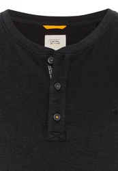 camel active Henleyshirt Schwarz/Dunkelgrau