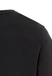 camel active Henleyshirt Schwarz/Dunkelgrau