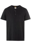 camel active Henleyshirt Schwarz/Dunkelgrau