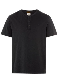 camel active Henleyshirt Schwarz/Dunkelgrau