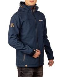 Geographical Norway Softshelljacke Casual Outdoor Jacke Batakeaway mit Kapuze (1) Dunkelblau/Blau/Orange