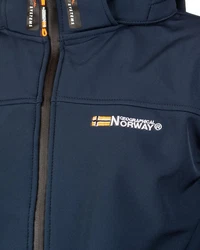 Geographical Norway Softshelljacke Casual Outdoor Jacke Batakeaway mit Kapuze (1) Dunkelblau/Blau/Orange