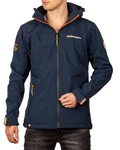 Geographical Norway Softshelljacke Casual Outdoor Jacke Batakeaway mit Kapuze (1) Dunkelblau/Blau/Orange
