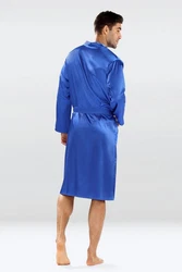 DKaren Morgenmantel Herren Kimono Blau