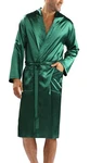 DKaren Morgenmantel Herren Kimono Dunkelgrün/Grün/Türkis