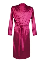 DKaren Morgenmantel Herren Kimono Rosa/Rot