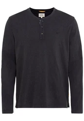 camel active T-Shirt Henley Dunkelblau/Dunkelgrau/Grau