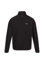 Regatta Langarmshirt Thompson Fleecepullover Schwarz