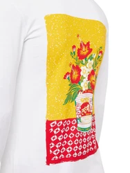 MELAWEAR Langarmshirt Artist Edition Anjali jade/hellorange/grenadine/wei