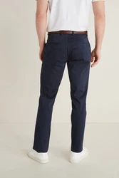 Next Chinohose mit Gürtel Dunkelblau