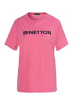 United Colors of Benetton T-Shirt mit Aufdruck Lila/Rosa