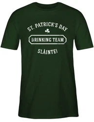 Shirtracer T-Shirt St. Patrick's Day Drinking Team Slinte Blau/Grün