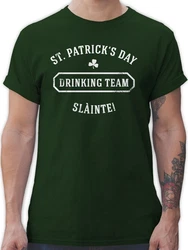 Shirtracer T-Shirt St. Patrick's Day Drinking Team Slinte Blau/Grün