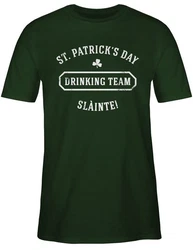 Shirtracer T-Shirt St. Patrick's Day Drinking Team Slinte Blau/Grün