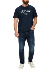 s.Oliver T-Shirt Silber/Dunkelblau/Grau/Blau/Braun