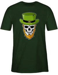 T-Shirt Totenkopf Kleeblatt St. Patricks Day