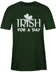 Shirtracer T-Shirt Irish For A Day St Patricks Day Grün/Blau