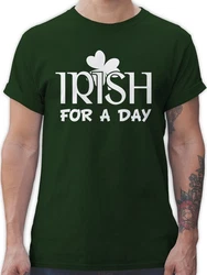 Shirtracer T-Shirt Irish For A Day St Patricks Day Grün/Blau