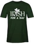 Shirtracer T-Shirt Irish For A Day St Patricks Day Grün/Blau