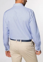 Eterna Blusenshirt Hemd 8992 X14P Dunkelblau/Hellblau/Blau