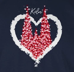Shirtracer T-Shirt Klner Dom Kln Karneval Fasching Rot/Weiß