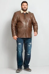 Lederjacke Lederjacke Bauchfit Teddyfutter bis 82