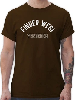 Shirtracer T-Shirt Finger weg! Vergeben Partner-Look Pärchen Herren