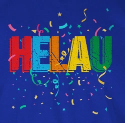 Shirtracer Rundhalsshirt Helau Alaaf Schriftzug Kostüm Köln Fasching Narren Karneval Blau/Hellblau/Silber/Mischfarben