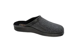 Fischer-Markenschuh Pantoffel Andy Schwarz/Dunkelgrau/Grau