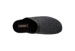 Fischer-Markenschuh Pantoffel Andy Schwarz/Dunkelgrau/Grau