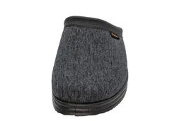 Fischer-Markenschuh Pantoffel Andy Schwarz/Dunkelgrau/Grau