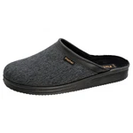 Fischer-Markenschuh Pantoffel Andy Schwarz/Dunkelgrau/Grau