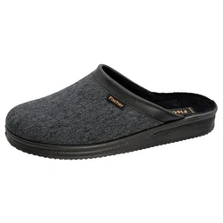 Fischer-Markenschuh Pantoffel Andy Schwarz/Dunkelgrau/Grau