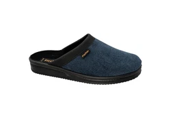Fischer-Markenschuh Pantoffel Andy Blau/Dunkelblau