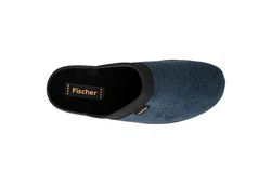 Fischer-Markenschuh Pantoffel Andy Blau/Dunkelblau