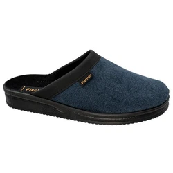 Fischer-Markenschuh Pantoffel Andy Blau/Dunkelblau
